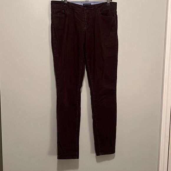 Tommy Hilfiger Women's Brown Corduroy Skinny Pants Size 7 - Picture 1 of 6